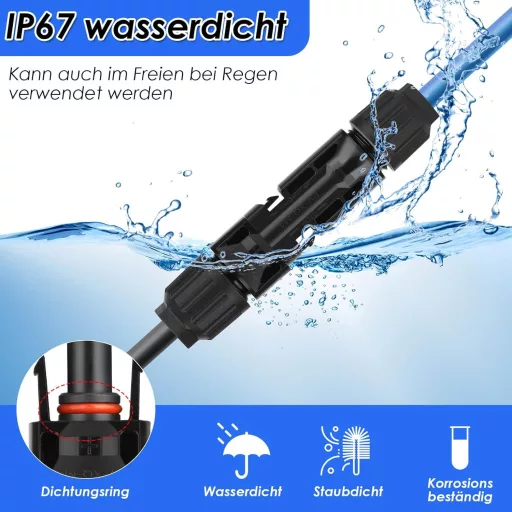 Selizo 14 Pár Napelem Csatlakozó IP67 Hím/Nő 2.5-6mm² Fotovoltaikus Kábel Dugó