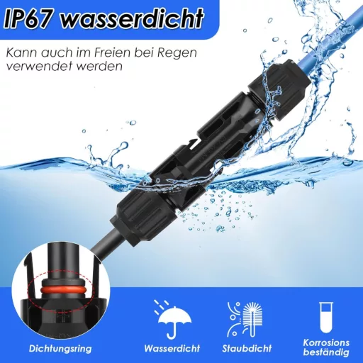 Selizo 14 Pár Napelem Csatlakozó IP67 Hím/Nő 2.5-6mm² Fotovoltaikus Kábel Dugó