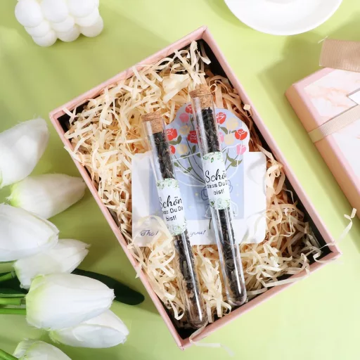 BOFUNX Üvegcsék Partyajándék 50db Dugóval és Matricákkal Esküvőre Keresztelőre