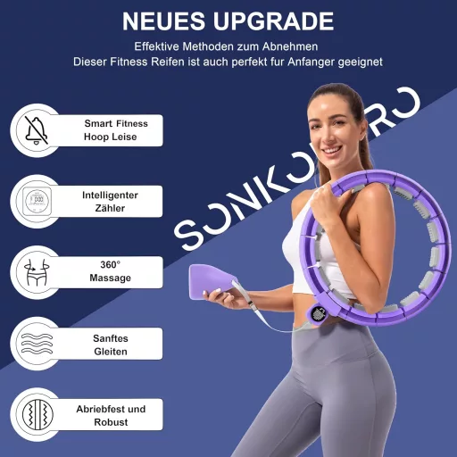 Hula Hoop inteligent pentru adulți, pentru slăbit, cu funcție de numărare