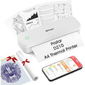   Pristar D210 A4 hordozható termál nyomtató iOS/Android/laptop kompatibilis