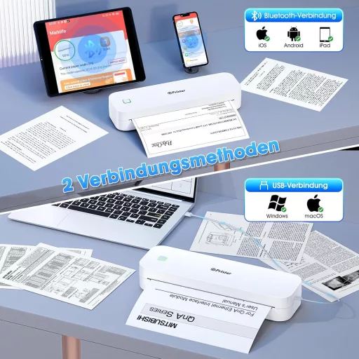 Pristar D210 A4 hordozható termál nyomtató iOS/Android/laptop kompatibilis