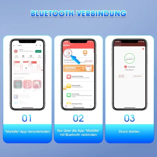 Pristar D210 A4 hordozható termál nyomtató iOS/Android/laptop kompatibilis