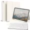 GKABXY iPad Air 11" M4/M3/M2 és 10.9" mágneses billentyűzetes tok krém fehér