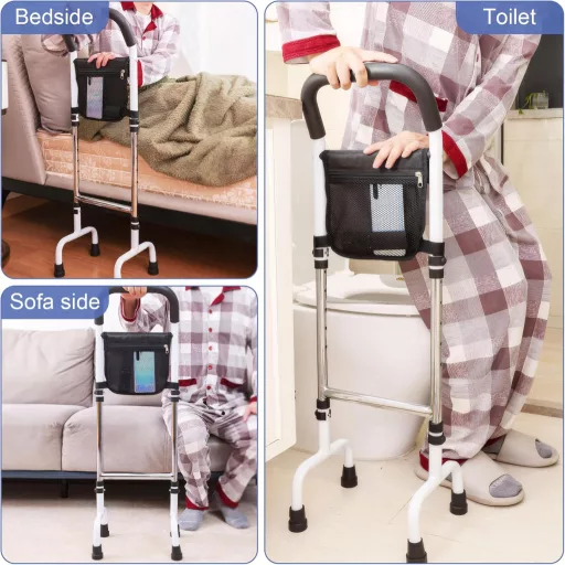 Suport vertical Zimoer, reglabil pe înălțime, pentru vârstnici, lângă pat, toaletă, canapea