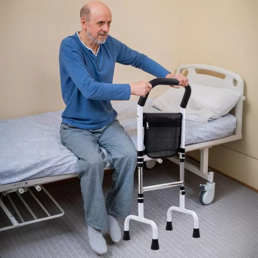 Suport vertical Zimoer, reglabil pe înălțime, pentru vârstnici, lângă pat, toaletă, canapea