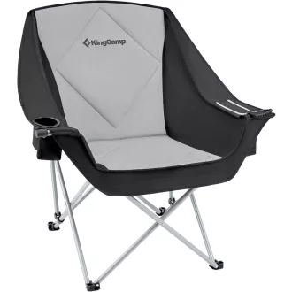   KingCamp dupla kempingszék felnőtteknek, 2 személyes összecsukható kerti szék pohártartóval