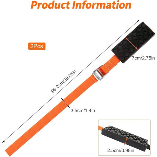 Alleshelfer Gummi Hólánc Szett 2db Autó Terepjáró Vontatási Segédlet