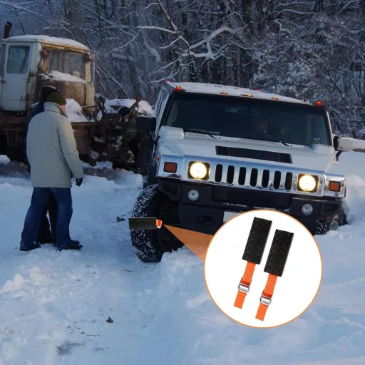 Alleshelfer Gummi Hólánc Szett 2db Autó Terepjáró Vontatási Segédlet