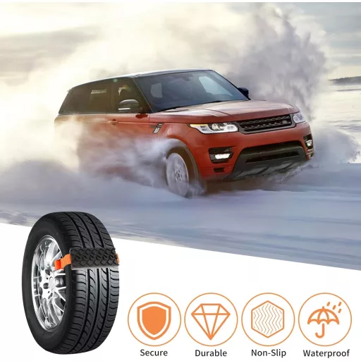 Alleshelfer Gummi Hólánc Szett 2db Autó Terepjáró Vontatási Segédlet