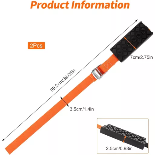 Alleshelfer Gummi Hólánc Szett 2db Autó Terepjáró Vontatási Segédlet