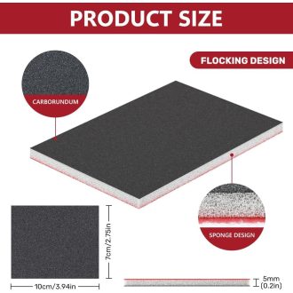   Flintronic 24 db Csiszolószivacs Készlet - Nedves és Száraz Csiszolópapír 9 Különböző Szemcsemérettel - Fa, Fém, Festék és Gipszkarton Munká