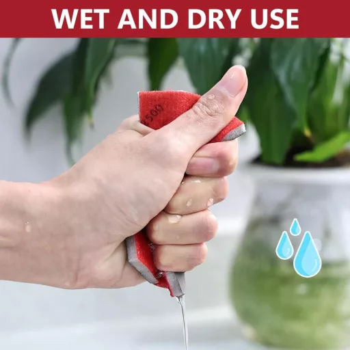 Flintronic 24 komada brusnih spužvi - mokro i suho brusni papir s 9 različitih gradacija - za radove s drvom, metalom, bojom i gips kartonom.