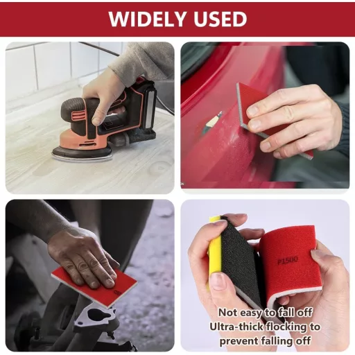 Flintronic 24 komada brusnih spužvi - mokro i suho brusni papir s 9 različitih gradacija - za radove s drvom, metalom, bojom i gips kartonom.