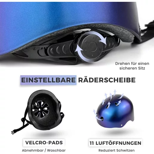 Cyklistická prilba LeapBeast, veľkosť M, odvetraná, ľahká, bezpečná, na skateboard, BMX, kolobežku, pre deti aj dospelých