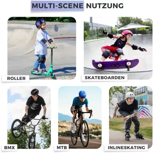 LeapBeast Kerékpár Sisak, M-es méret Szellőzős Könnyű Biztonságos Gördeszka BMX Roller Gyerek Felnőtt