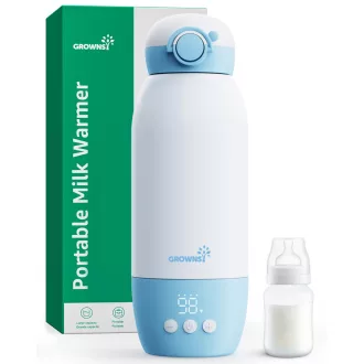   GROWNSY Prijenosni grijač bočica za mlijeko i adaptirano mlijeko, 10000 mAh baterija, brzo zagrijavanje, 600 ml dvostruki kapacitet