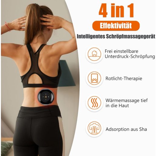 Set 2 ventuze electrice Foleto, masaj 4 în 1, ameliorarea durerilor musculare și îmbunătățirea circulației sanguine