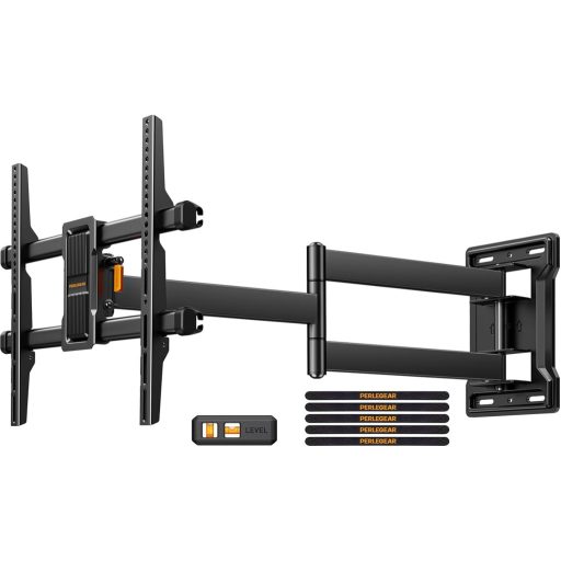 Perlegear Mozgatható TV Fali Tartó 32-65 Colos Tévéhez, 60kg Terhelhetőség, ±90° Forgatható