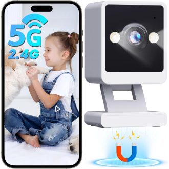   WiFi Biztonsági Kamera Beltéri Mozgásérzékelős Éjjellátó Kétirányú Audio SD Felhő