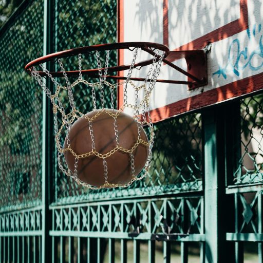 Toddmomy Hordozható Kosárlabda Kapu Láncos Hálóval és Tartóval