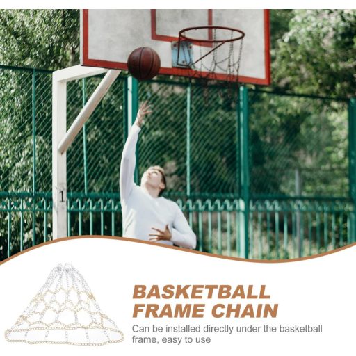 Toddmomy Hordozható Kosárlabda Kapu Láncos Hálóval és Tartóval