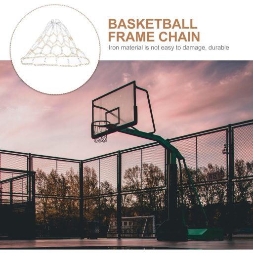 Toddmomy Hordozható Kosárlabda Kapu Láncos Hálóval és Tartóval