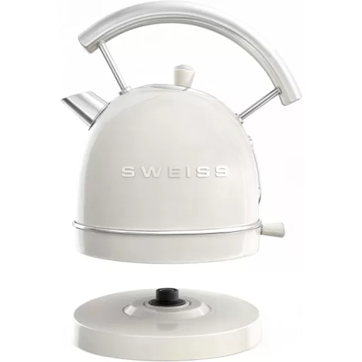 SWEISS Vintage Vízforraló 1.8L Rozsdamentes Acél 2200W Gyors Felforrás