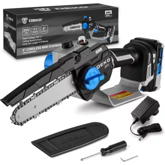   DEKOPRO 20V Akkumulátoros Láncfűrész 15cm Akkuval és Töltővel