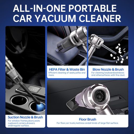 Semflagree 23000PA Vezeték Nélküli Kézi Porszívó USB Töltéssel Autóhoz Otthonhoz