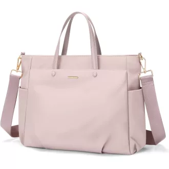   GOLF SUPAGS 15,6" Laptop Táska Női Válltáska Munka Utazás Szürke-Rózsaszín