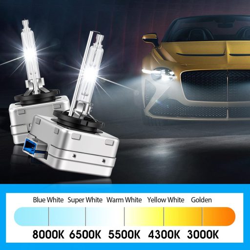 BIHEE D8S Xenon izzó 6000K fehér fény HID fényszóró 35W autó lámpa 2db