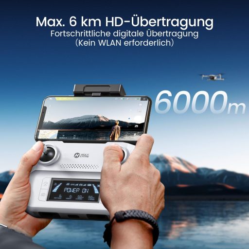 Dronă GPS Holy Stone HS360D cu Cameră 4K, Rază de Acțiune 6 km, Timp de Zbor 40 Minute, Pliabilă
