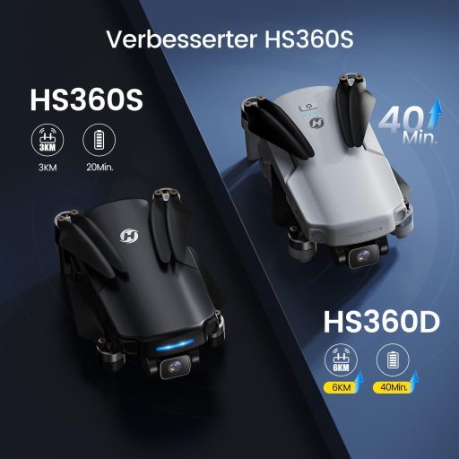 Dronă GPS Holy Stone HS360D cu Cameră 4K, Rază de Acțiune 6 km, Timp de Zbor 40 Minute, Pliabilă