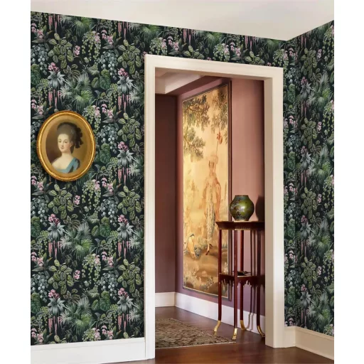 Samolepiaca tapeta Timeet 41 cm x 3 m, zelené listy, botanický vzor, dekorácia na stenu