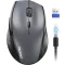 TECKNET PRO Vezeték nélküli egér 6400 DPI, ergonomikus, 6 gomb, szürke
