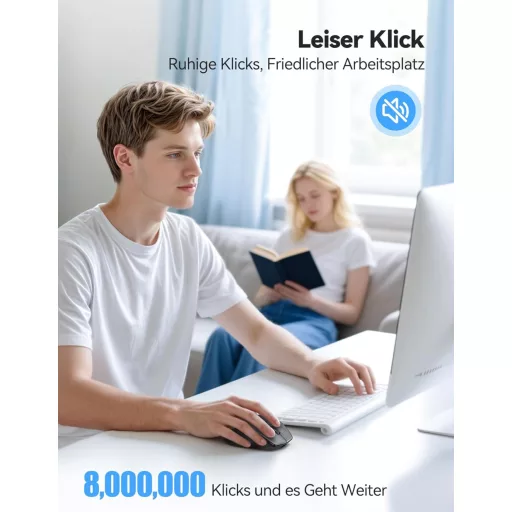 TECKNET PRO Vezeték nélküli egér 6400 DPI, ergonomikus, 6 gomb, szürke