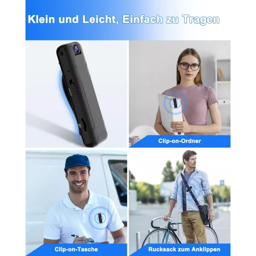 Bextgoo 1080P Mini Testkamera 32GB Kártyával - 10 Órás Üzemidő, 180° Forgatható Lencse, Mozgásérzékelés, Kompakt Kamera Utazáshoz, Kerékpáro
