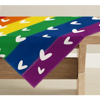   Artoid Mode Szivárvány Love LGBT Mosható Asztalterítő 85x85 cm
