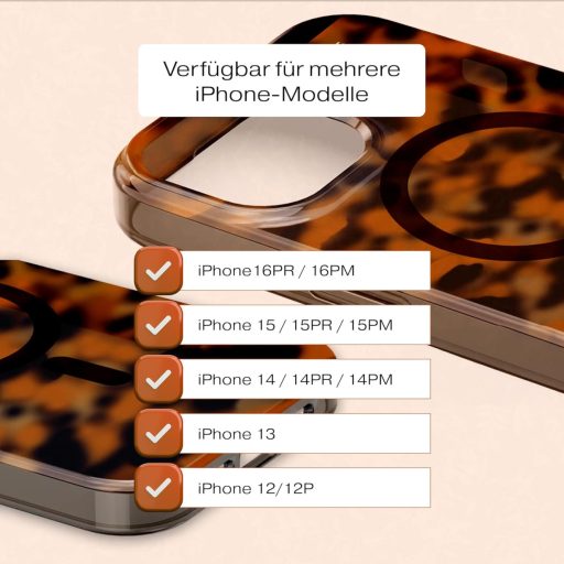 IDEAL OF SWEDEN iPhone 15 Pro Max MagSafe kryt, vzor korytnačiny, tenká ochrana proti nárazom