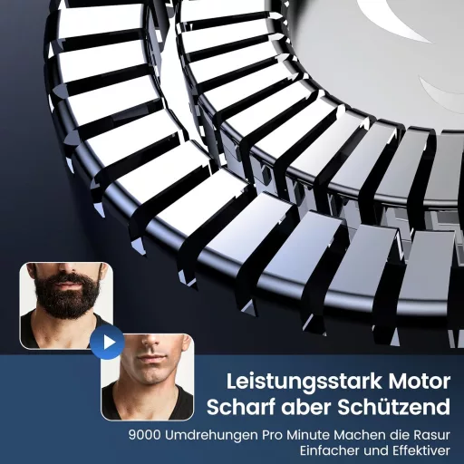 Uythumidid 6D elektromos borotvakészülék férfiaknak, nedves-száraz, akkumulátoros, hordozható