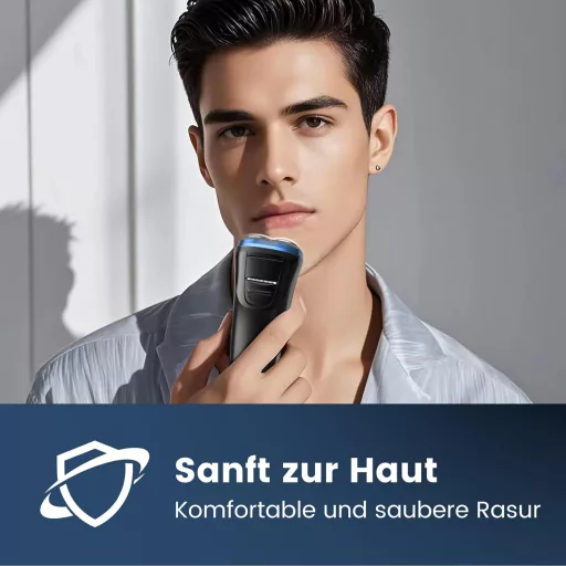 Uythumidid 6D elektromos borotvakészülék férfiaknak, nedves-száraz, akkumulátoros, hordozható