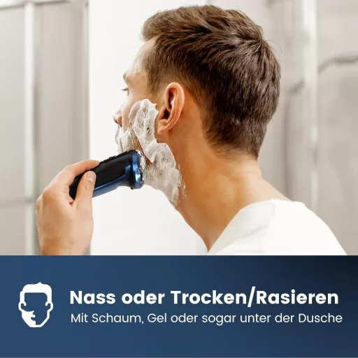 Uythumidid 6D elektromos borotvakészülék férfiaknak, nedves-száraz, akkumulátoros, hordozható