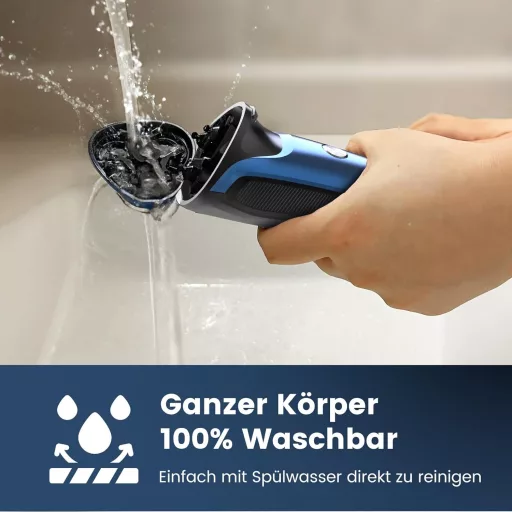 Uythumidid 6D elektromos borotvakészülék férfiaknak, nedves-száraz, akkumulátoros, hordozható