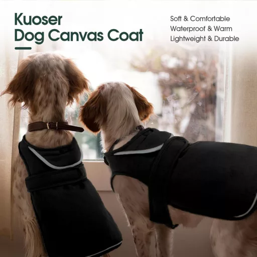 Kuoser vízálló kutyakabát reflektív meleg fleece dzsekivel kis és közepes kutyáknak