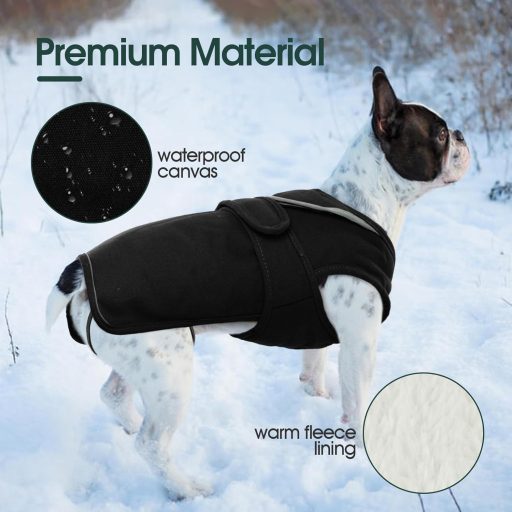 Kuoser vízálló kutyakabát reflektív meleg fleece dzsekivel kis és közepes kutyáknak