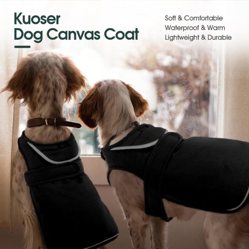 Kuoser vízálló kutyakabát reflektív meleg fleece dzsekivel kis és közepes kutyáknak