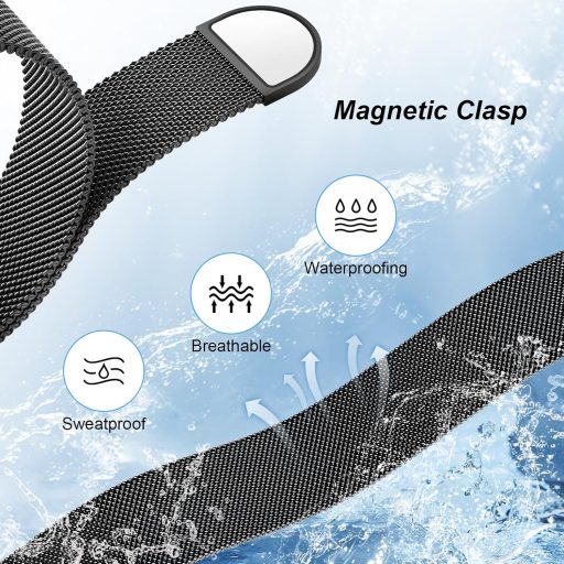 Hexasider Mágneses Szíj Védőtokkal Apple Watch 38-49mm - Rozsdamentes Acél Milánói Pánt Férfiaknak és Nőknek iWatch Series 1-10/SE/Ultra Órá