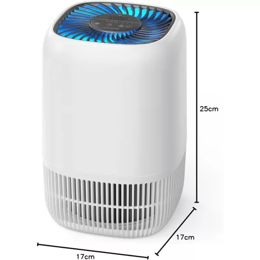 AROEVE H13 HEPA légszűrő készülék hálószobához, csendes 22dB, aromaterápia, allergia és füst elleni