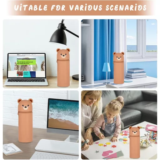 Sunshine smile nagy kapacitású tolltartó zippes rekeszekkel unisex